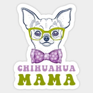 Groovy chihuahua mama - The nerdy chihuahua dog lover shirt Sticker